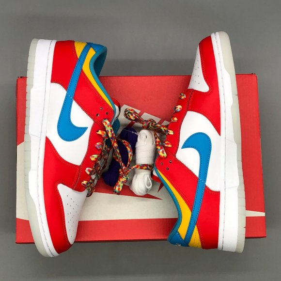 Nike Dunk Low QS x LeBron James Fruity Pebbles Sneakers - Picture 2 of 3